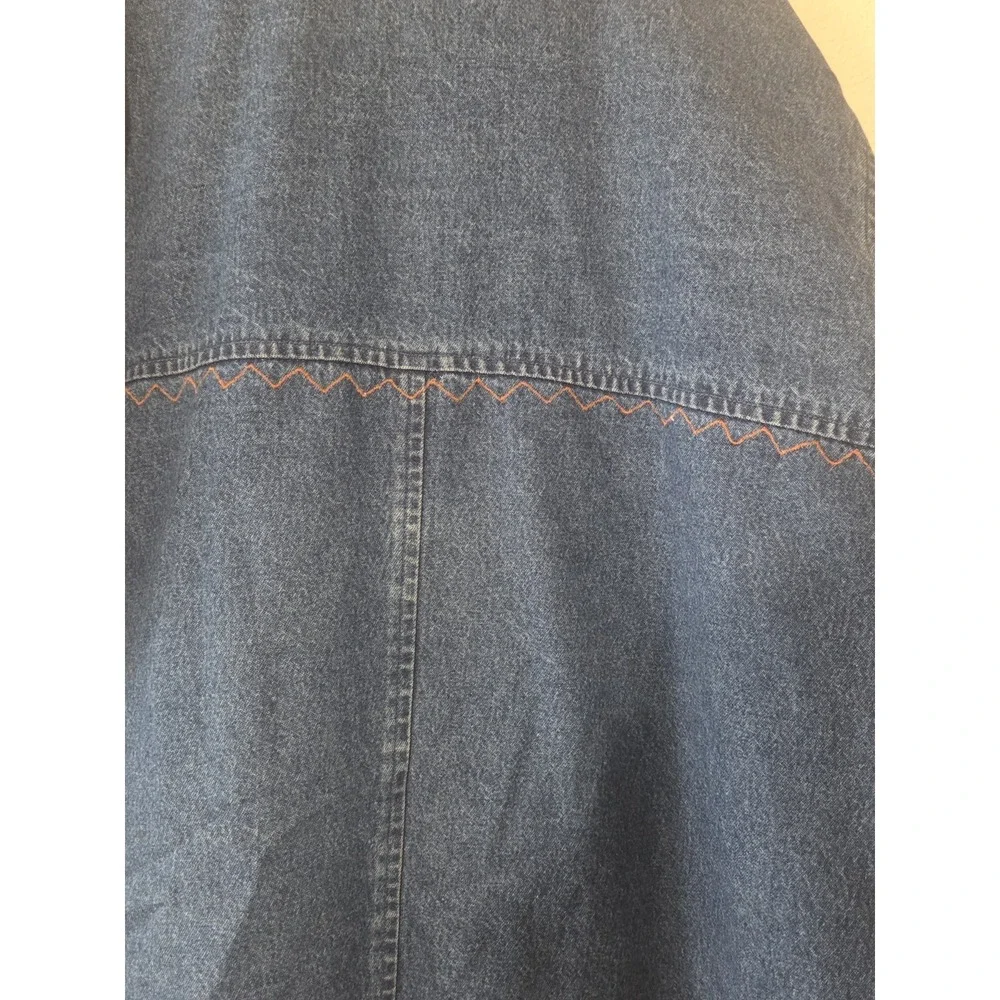 Vintage 90s 220 Hickory Womens  Denim Southwest Aztec Jacket Western Size Large